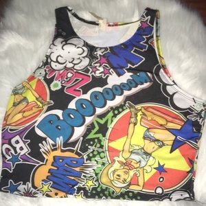 CROP TOP SUPER HERO T-SHIRT
